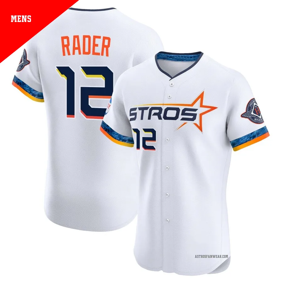 Houston Astros ＃12 Doug Rader Men's White Elite 2025 City Connect Jersey