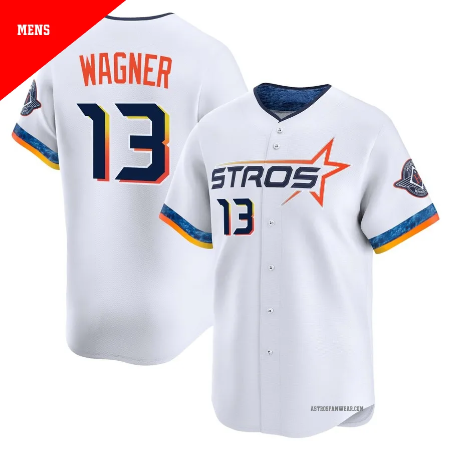 Houston Astros ＃13 Billy Wagner Men's White Limited 2025 City Connect Jersey