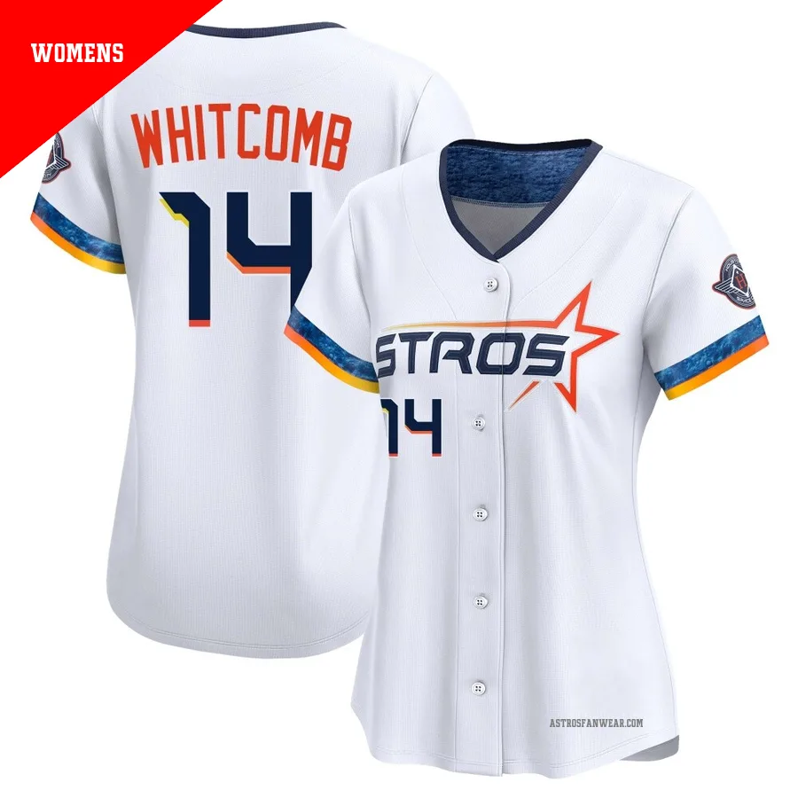Houston Astros ＃14 Shay Whitcomb Women's White Limited 2025 City Connect Jersey
