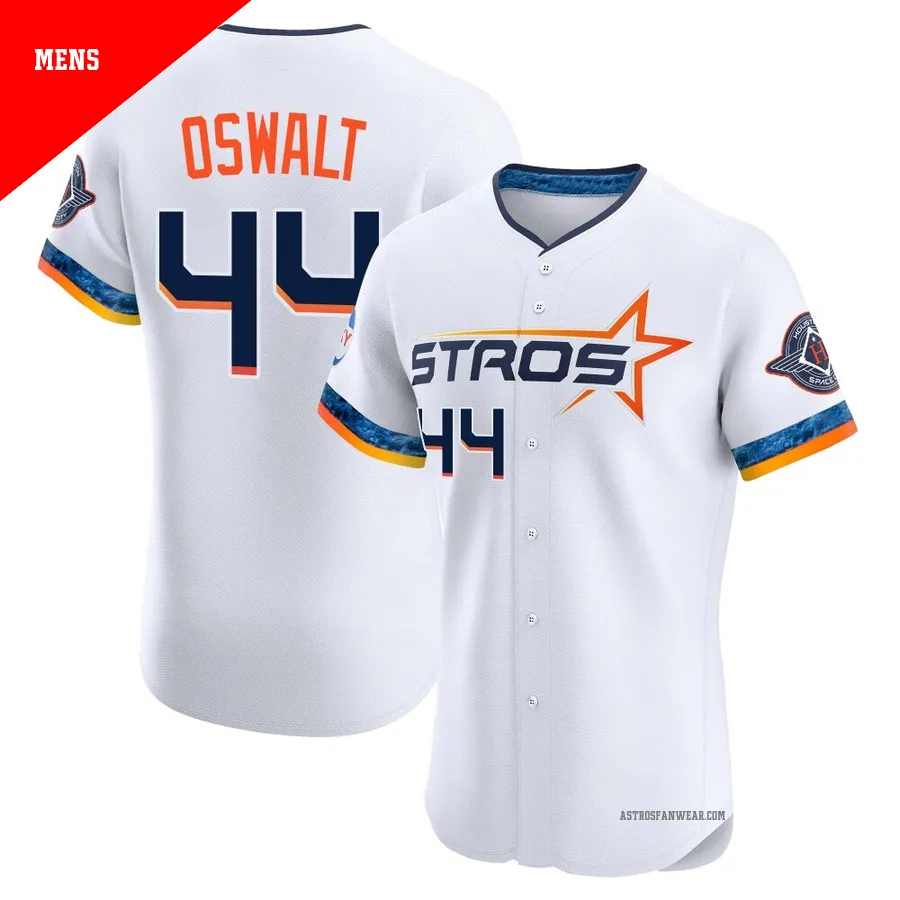 Houston Astros ＃44 Roy Oswalt Men's White Elite 2025 City Connect Jersey