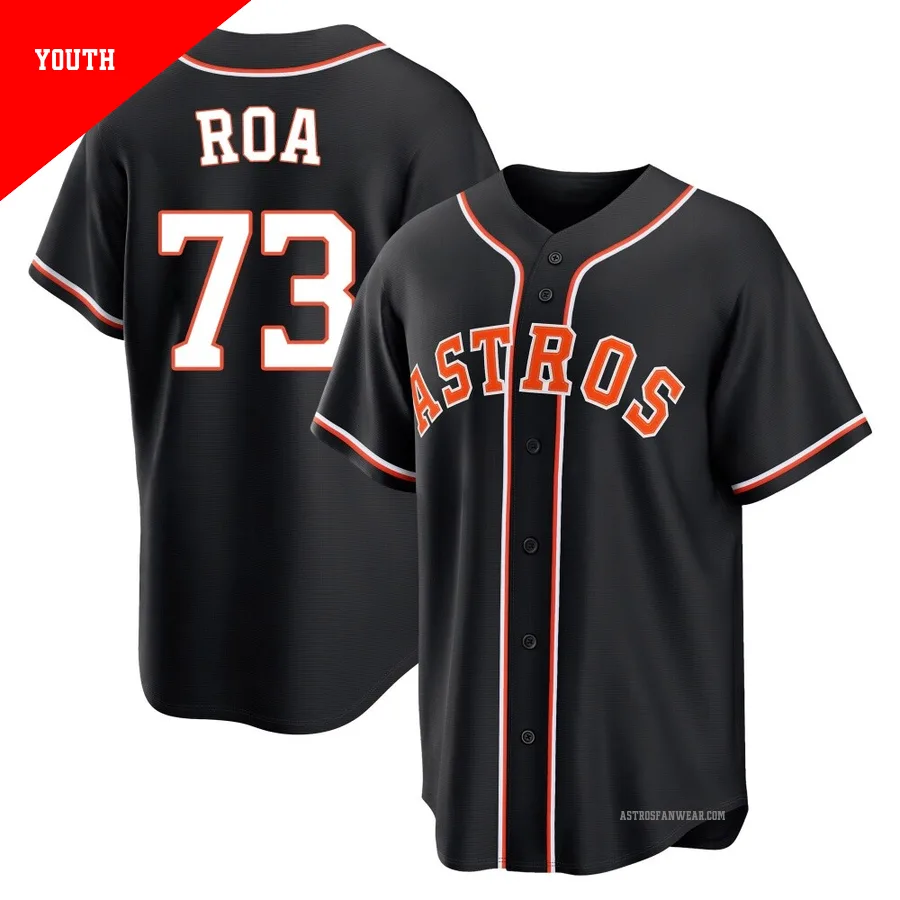 Houston Astros ＃73 Christian Roa Youth Black Replica Fashion Out Jersey